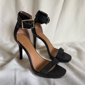 Elegant Black High Heel Sandals